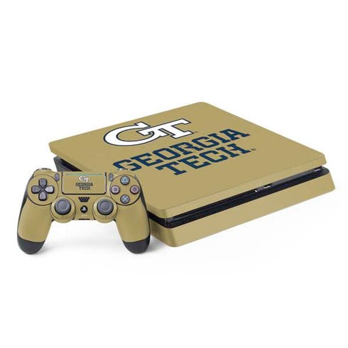 Georgia Institute of Technology Gold LogoType GT PlayStation PS4 Skins